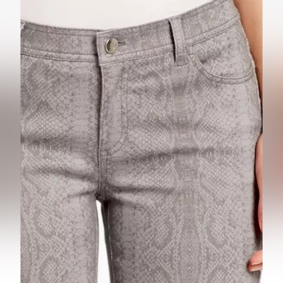 Lafayette 148 NY Python-Print Skinny Jeans Raindrop NWT $268 Size 6 - Picture 2 of 8